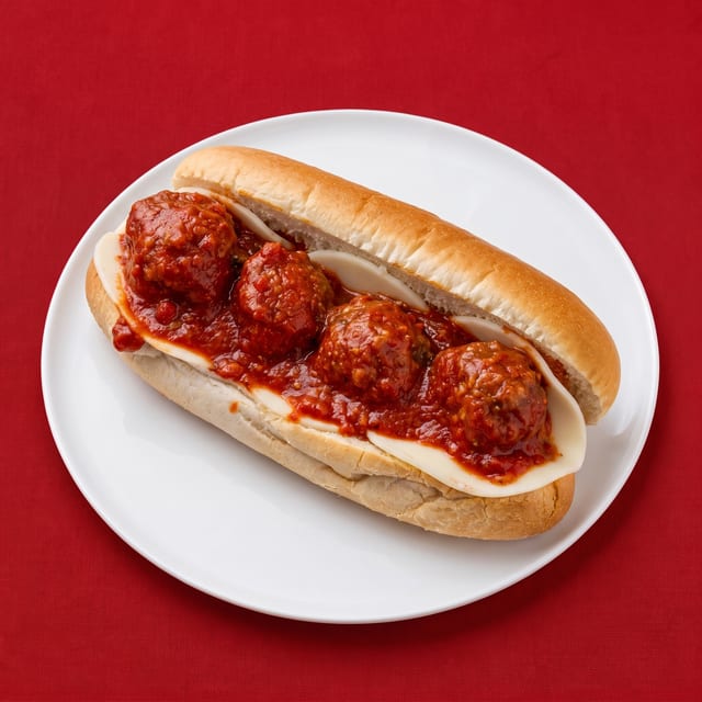 Meatball Parmesan Sub.