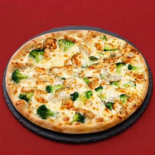 Chicken Broccoli Alfredo Pizza