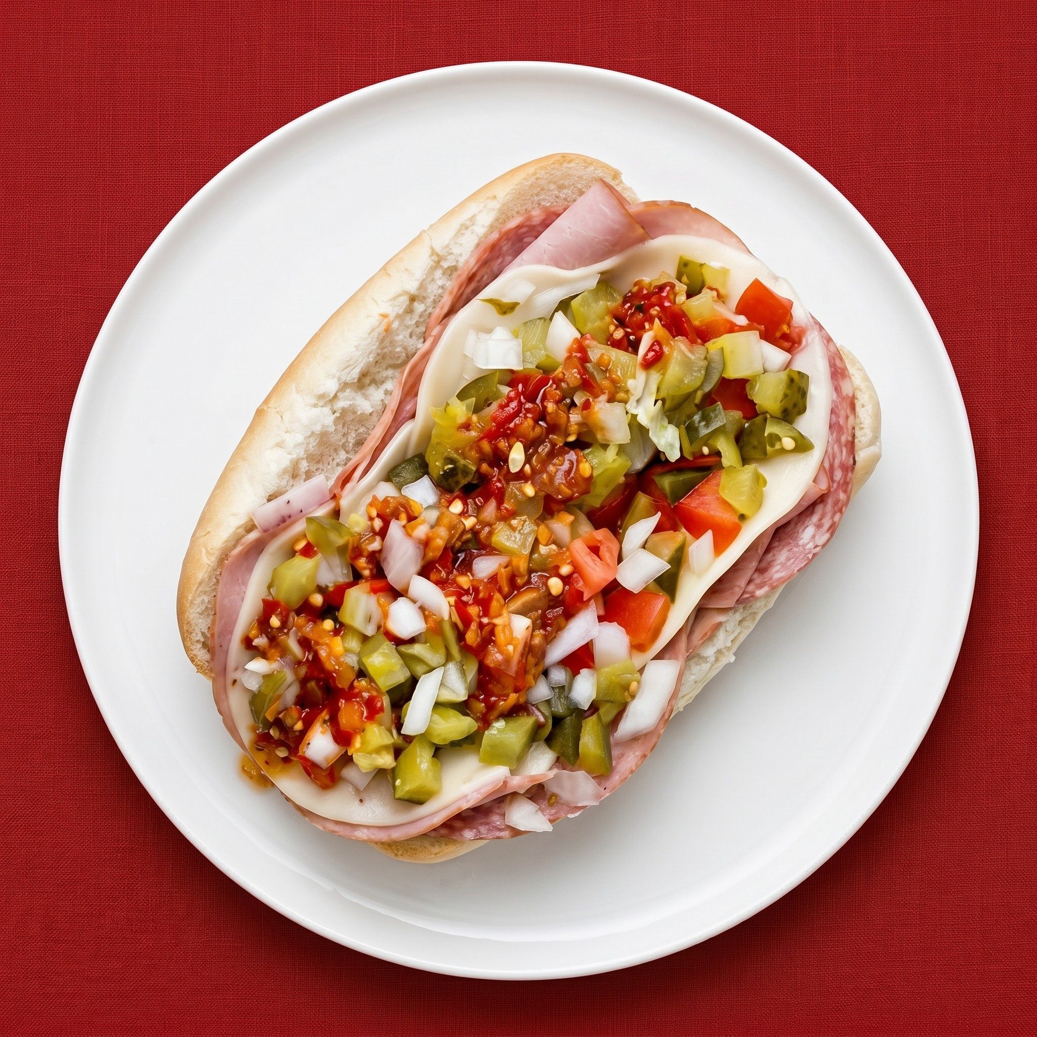 Hot Veggie Sub.